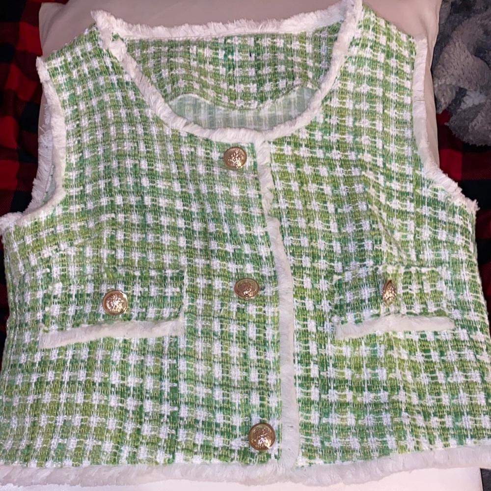 knit button vest